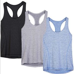 Icyzone Workout Tank Tops- Racerback (Pack of 3)
